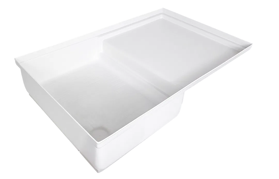 12893 – ICON Shower Pan, Rectangle 35 Inch Length x 21 Inch Width x 7-1/2 Inch Height With Ready To Drill Drain Polar...